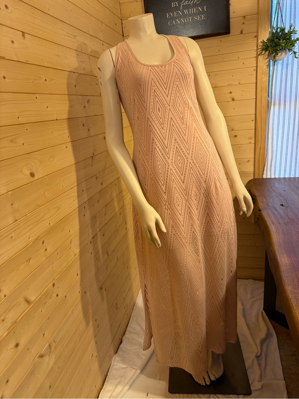 Metaphor Blush Pink Sleeveless Knit Maxi Dress